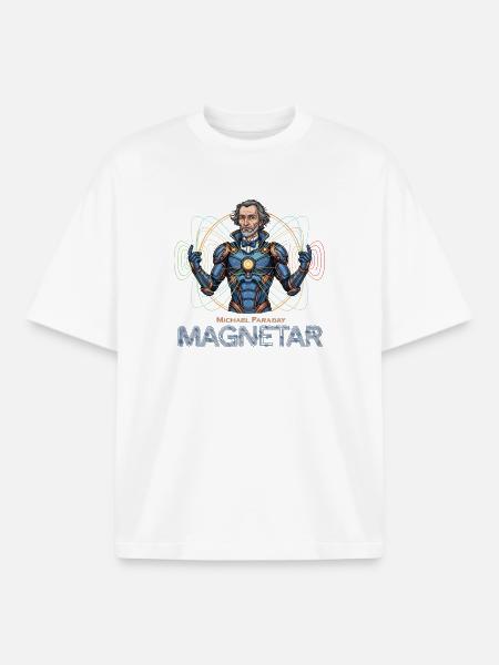 Faraday Magnetar in Armor - Boxy Heavyweight Unisex Organic T-Shirt by Stanley/Stella - white