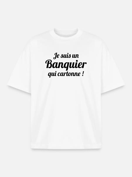 I'm a successful banker - Boxy Heavyweight Unisex Organic T-Shirt by Stanley/Stella - white