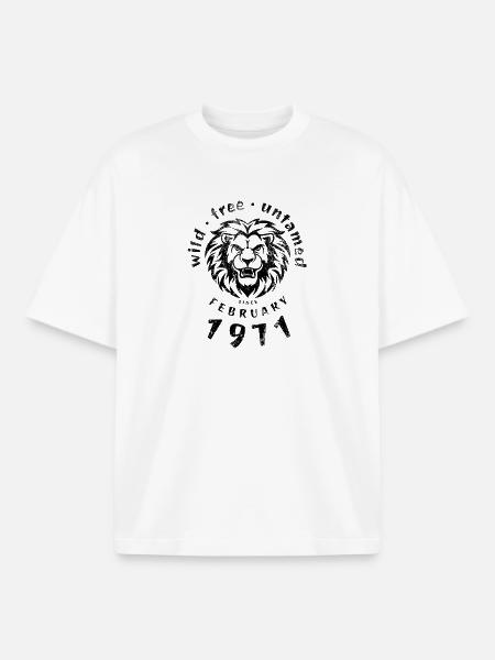 Wild, free & untamed since 02/1971 - Boxy Heavyweight Unisex Organic T-Shirt by Stanley/Stella - white