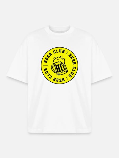 Bier Club Verein Saufen - Boxy Heavyweight Unisex Organic T-Shirt von Stanley/Stella - Weiß