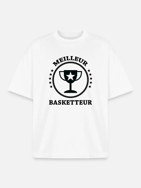 Best Basketball Player - Boxy Heavyweight Unisex Organic T-Shirt by Stanley/Stella - white