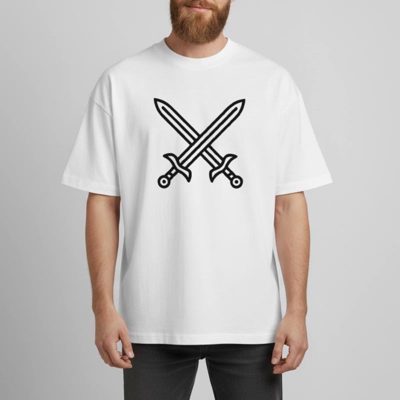 combat épée T-shirt unisexe boxy épais biologique Stanley/Stella