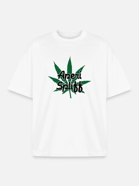 Aperi Spliff - Cannabis - Weed - T-shirt unisexe boxy épais biologique Stanley/Stella - blanc