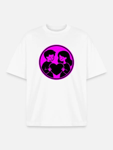 Relation de couple - T-shirt unisexe boxy épais biologique Stanley/Stella - blanc