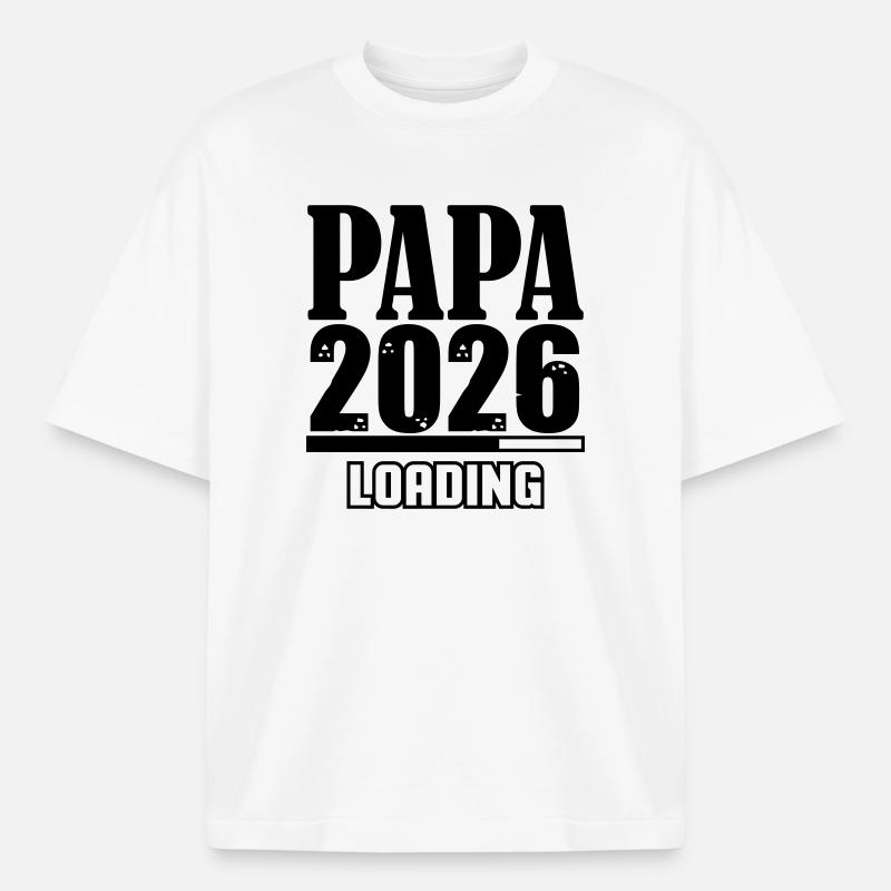 Papa 2026 Loading - Heavyweight Boxy Unisex T-Shirt by Stanley/Stella - white