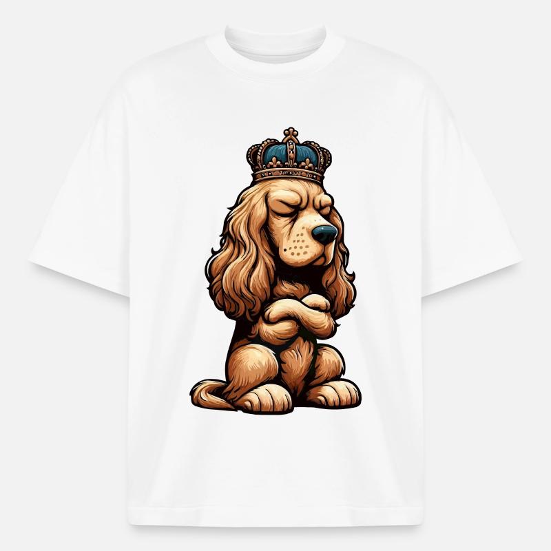 Cocker Spaniel Cockerhund Cocker Spaniel Besitzer - Boxy Heavyweight Unisex Organic T-Shirt von Stanley/Stella - Weiß