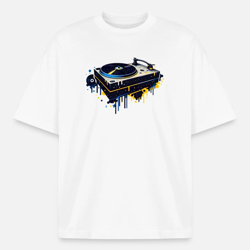 Conception de platines graffiti - T-shirt unisexe épais coupe boxy Stanley/Stella - blanc