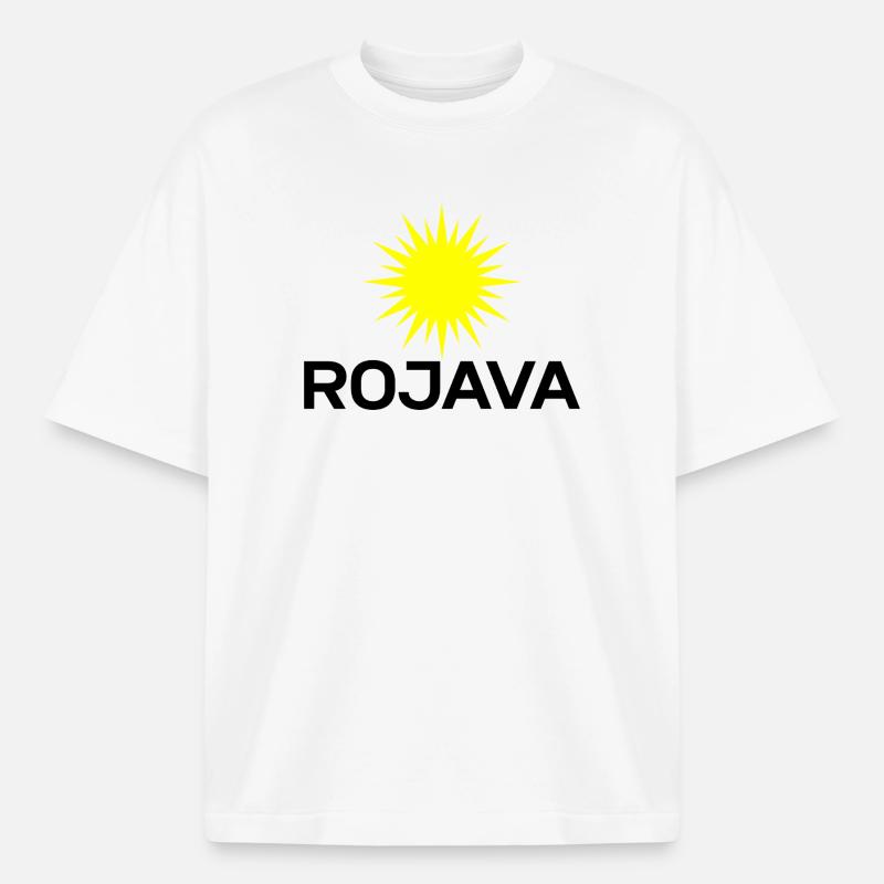 Rojava - Heavyweight Boxy Unisex T-Shirt by Stanley/Stella - white