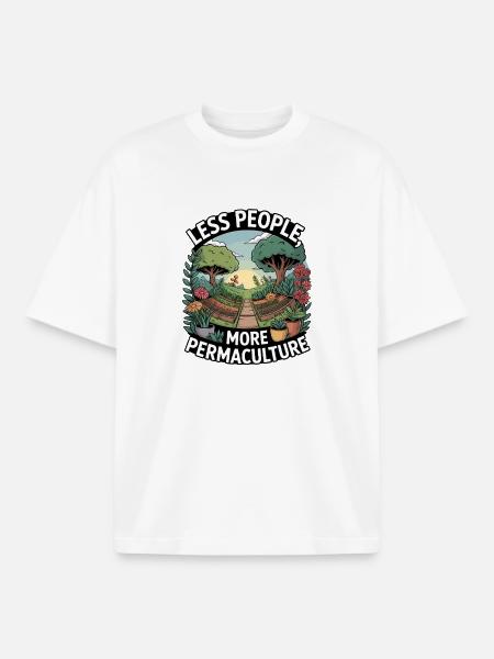 Permakultur: En livsfilosofi for naturelskere - Unisex boxy heavyweight T-skjorte økologisk Stanley/Stella - hvit
