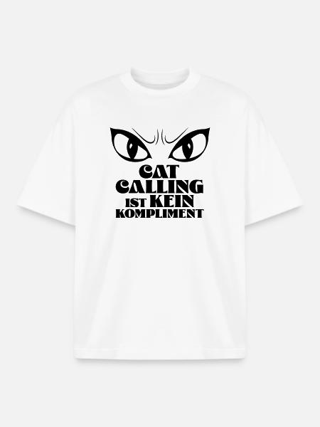 Catcalling is not a compliment! - Boxy Heavyweight Unisex Organic T-Shirt by Stanley/Stella - white