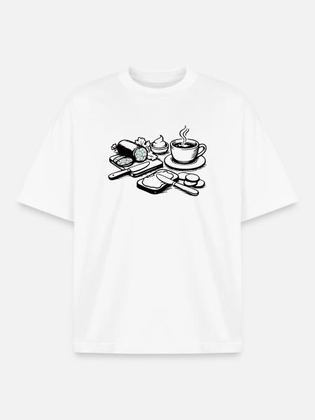 meal - Boxy Heavyweight Unisex Organic T-Shirt by Stanley/Stella - white