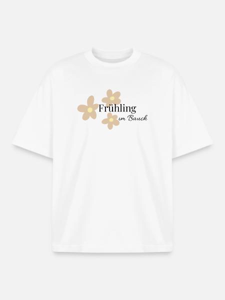 Spring in the belly - Boxy Heavyweight Unisex Organic T-Shirt by Stanley/Stella - white