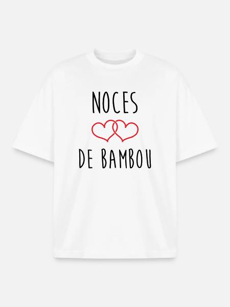 Bambushochzeit 79 Jahre Ehe - Boxy Heavyweight Unisex Organic T-Shirt von Stanley/Stella - Weiß
