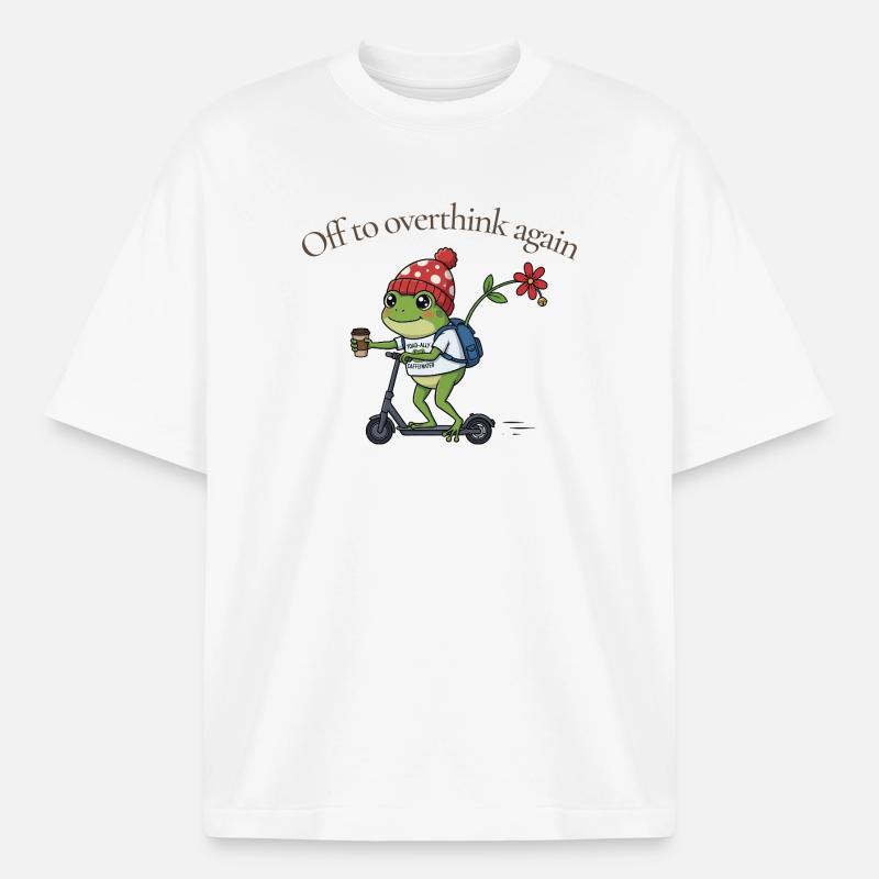 Toad-ally caffeinated frog - Heavyweight Boxy Unisex T-Shirt by Stanley/Stella - white