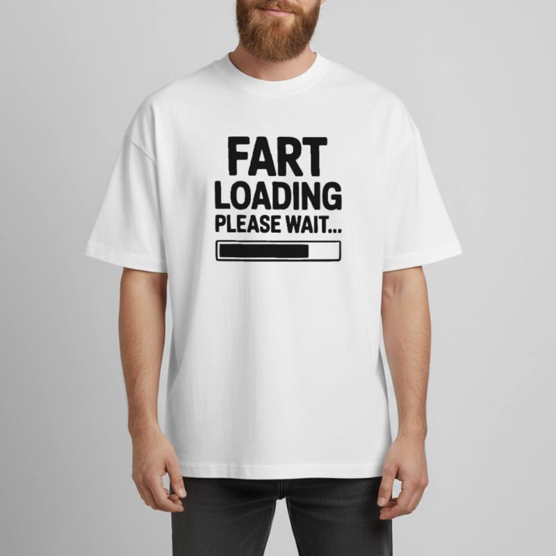 Fart Loading Please Wait... Boxy Heavyweight Unisex Organic T-Shirt by Stanley/Stella