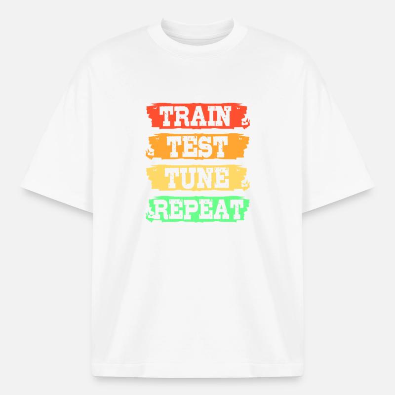 Programmeur codeur GPT - T-shirt unisexe boxy épais biologique Stanley/Stella - blanc