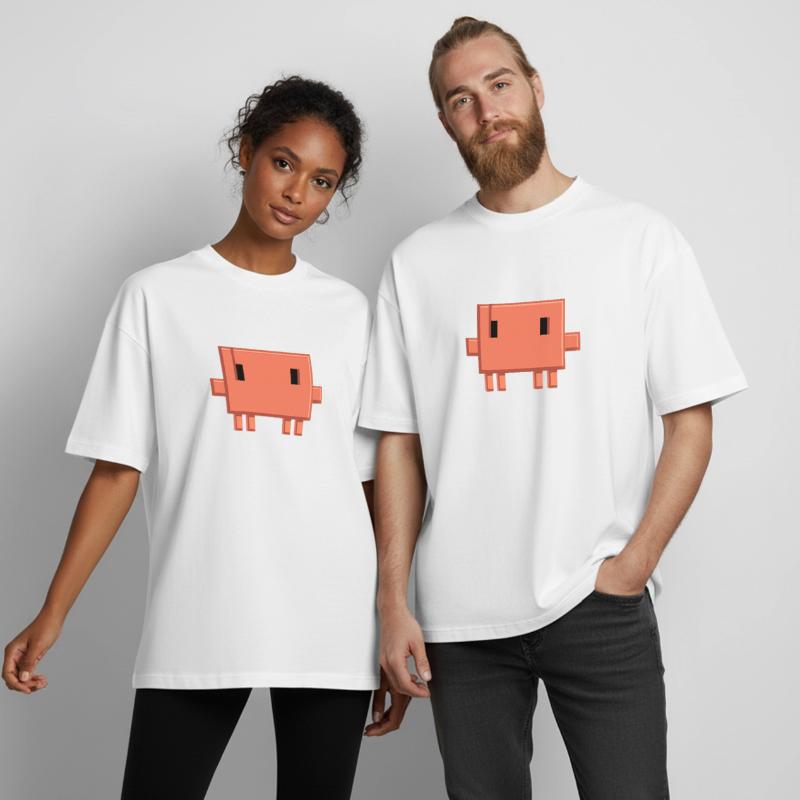 Claude Code Pixel AI Mascot Dev Sticker T-shirt unisexe boxy épais biologique Stanley/Stella