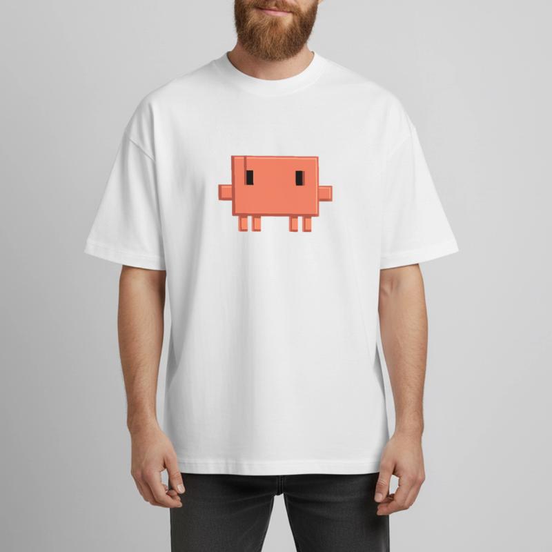 Claude Code Pixel AI Mascot Dev Sticker T-shirt unisexe boxy épais biologique Stanley/Stella