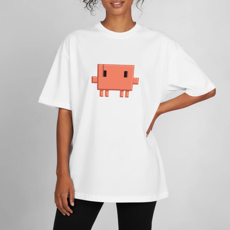 Claude Code Pixel AI Mascot Dev Sticker T-shirt unisexe boxy épais biologique Stanley/Stella