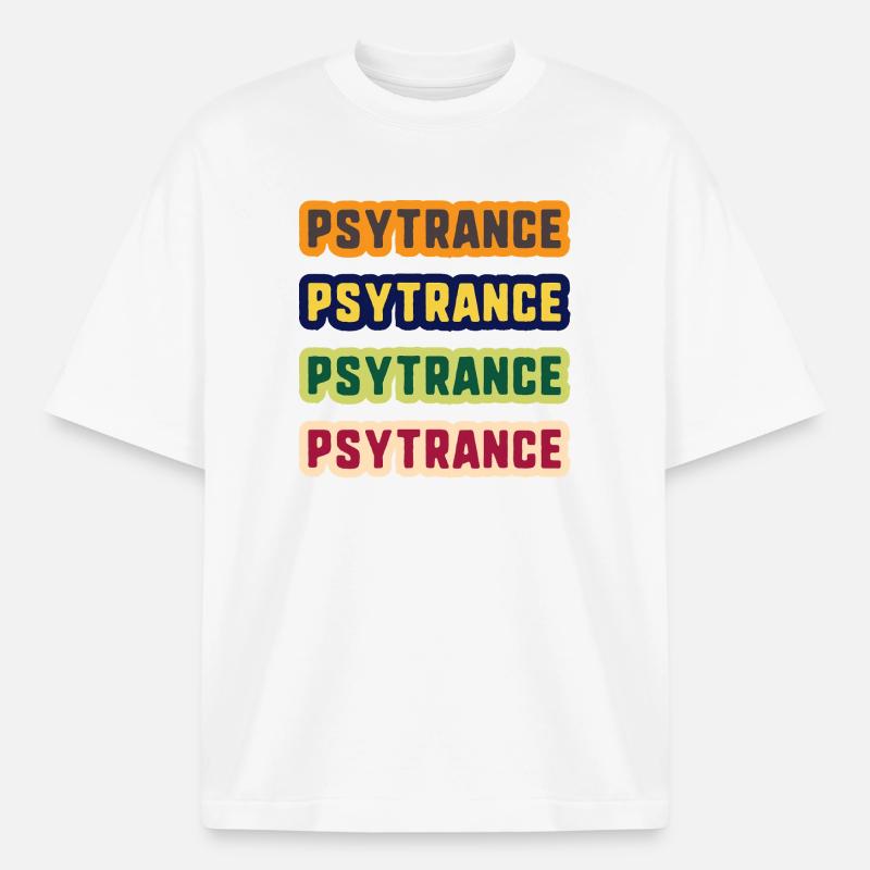 Psytrance-Farbstack - Heavyweight Unisex Boxy T-Shirt von stanley/stella	 - Weiß