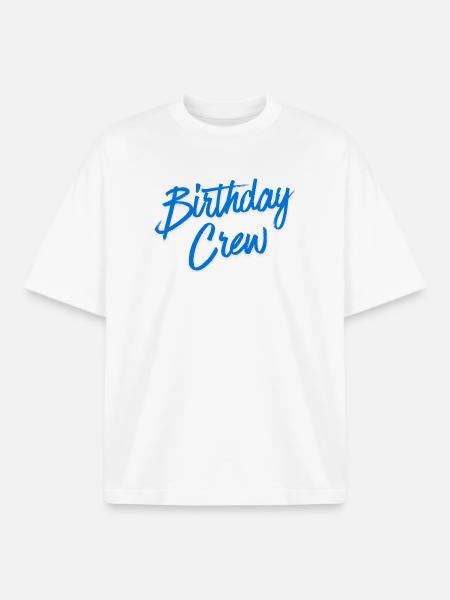 Birthday Crew - Boxy Heavyweight Unisex Organic T-Shirt von Stanley/Stella - Weiß