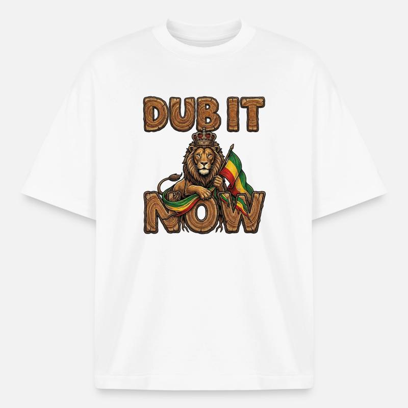 Dub It Now Holz Reggae - Boxy Heavyweight Unisex Organic T-Shirt von Stanley/Stella - Weiß