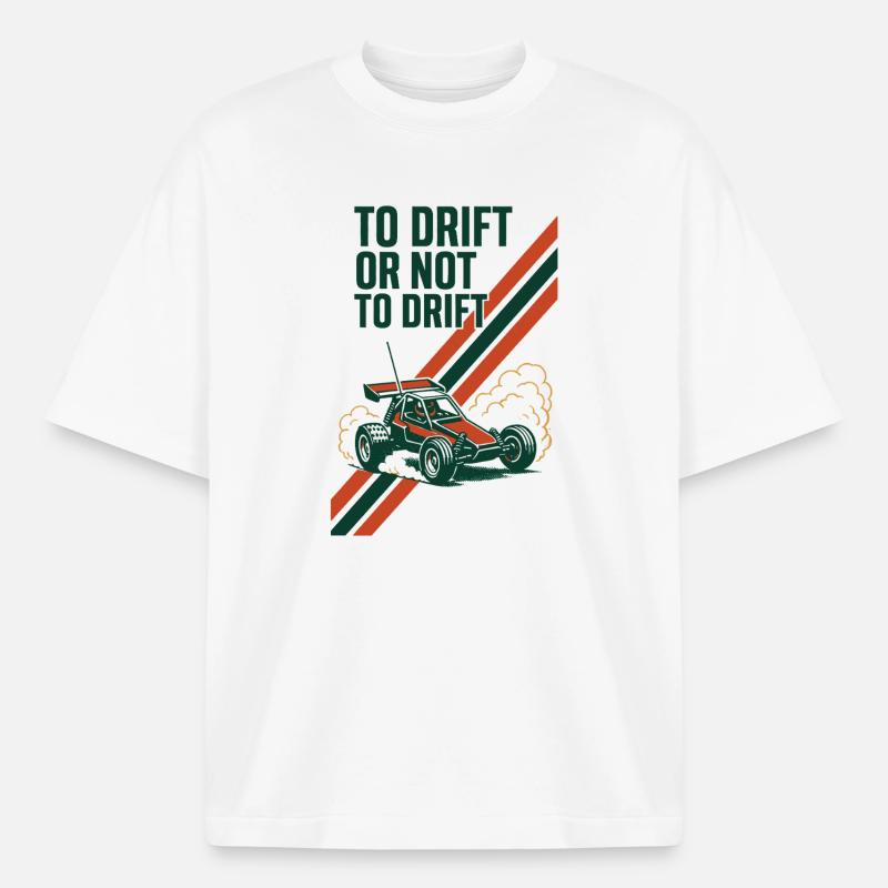 Driften oder nicht | RC Drift Auto - Boxy Heavyweight Unisex Organic T-Shirt von Stanley/Stella - Weiß