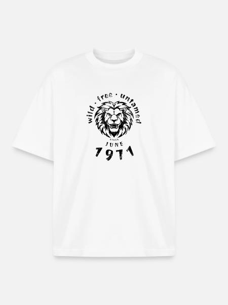 Wild, free & untamed since 06/1971 - Boxy Heavyweight Unisex Organic T-Shirt by Stanley/Stella - white