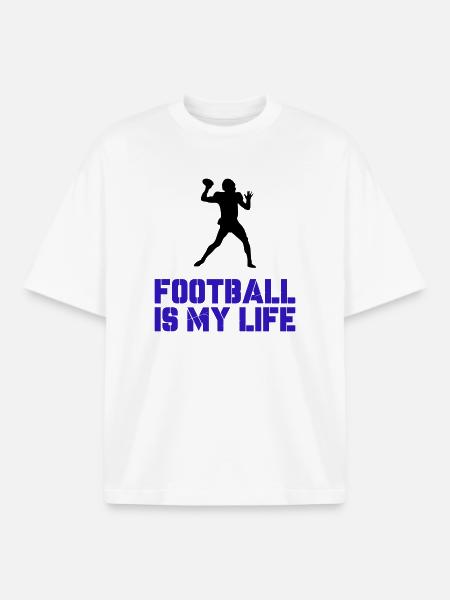 Football is my Life - Boxy Heavyweight Unisex Organic T-Shirt by Stanley/Stella - white