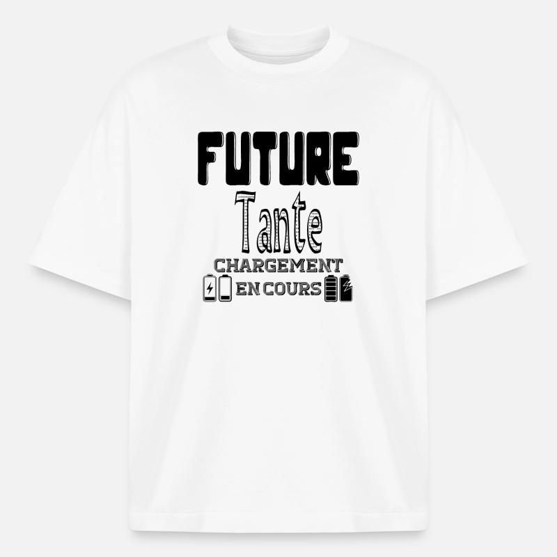 Future Aunt Loading In Progress - Boxy Heavyweight Unisex Organic T-Shirt by Stanley/Stella - white