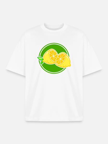 lemon - Boxy Heavyweight Unisex Organic T-Shirt by Stanley/Stella - white