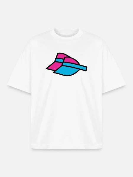 90er Sonnenblenden Retro Visor - Boxy Heavyweight Unisex Organic T-Shirt von Stanley/Stella - Weiß
