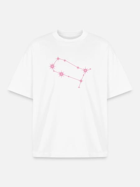 Zwilling, Sternbild, Sternzeichen, Pastellrosa - Boxy Heavyweight Unisex Organic T-Shirt von Stanley/Stella - Weiß