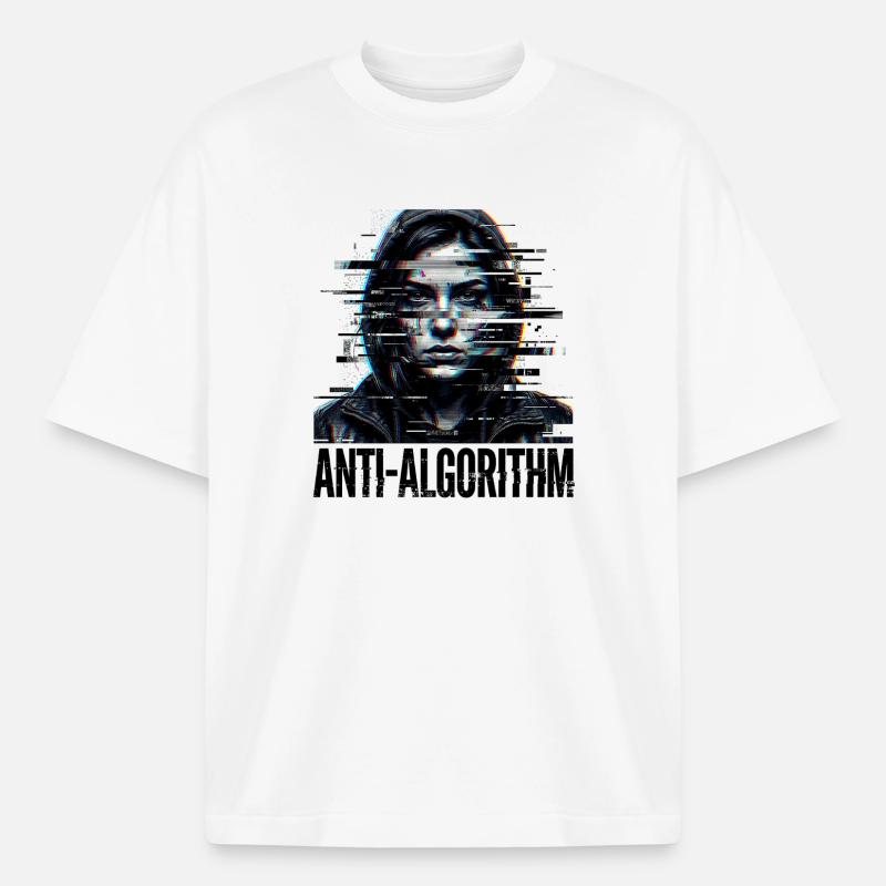 Anti Algorithm Digital - Boxy Heavyweight Unisex Organic T-Shirt von Stanley/Stella - Weiß