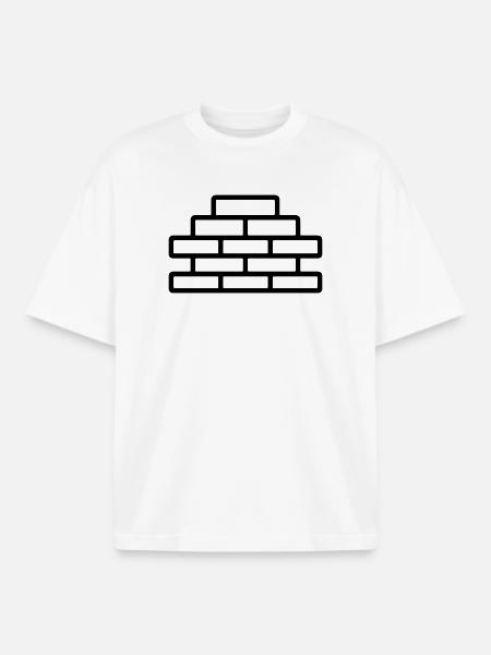 brick - Boxy Heavyweight Unisex Organic T-Shirt by Stanley/Stella - white