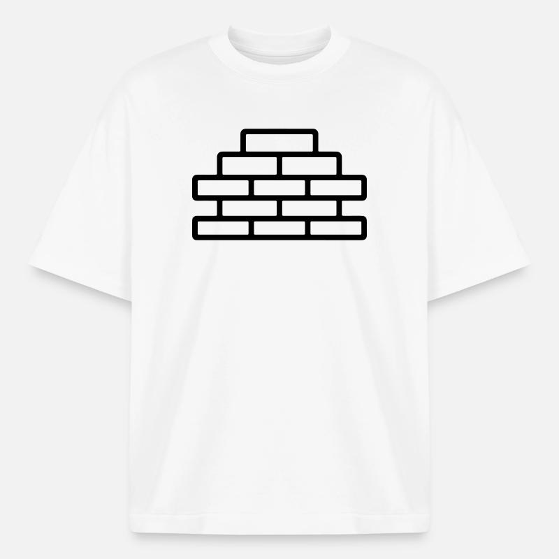 brick - Boxy Heavyweight Unisex Organic T-Shirt by Stanley/Stella - white