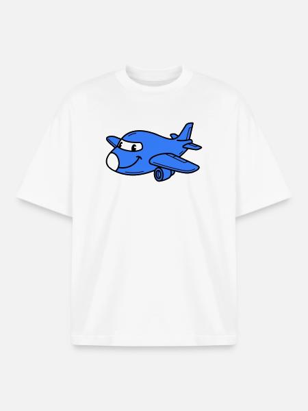 Airplane Kids - Boxy Heavyweight Unisex Organic T-Shirt by Stanley/Stella - white