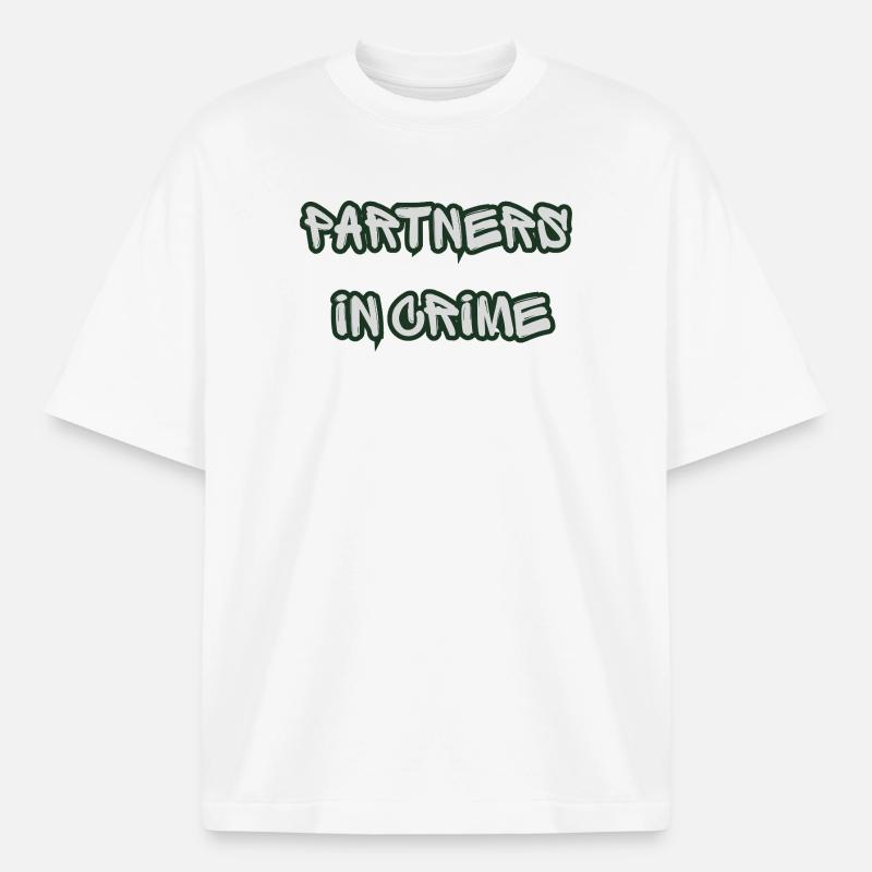 Komplizen-Graffiti - Boxy Heavyweight Unisex Organic T-Shirt von Stanley/Stella - Weiß