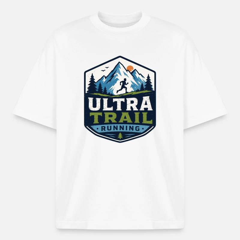 Ultra Trail Running - T-shirt unisexe boxy épais biologique Stanley/Stella - blanc