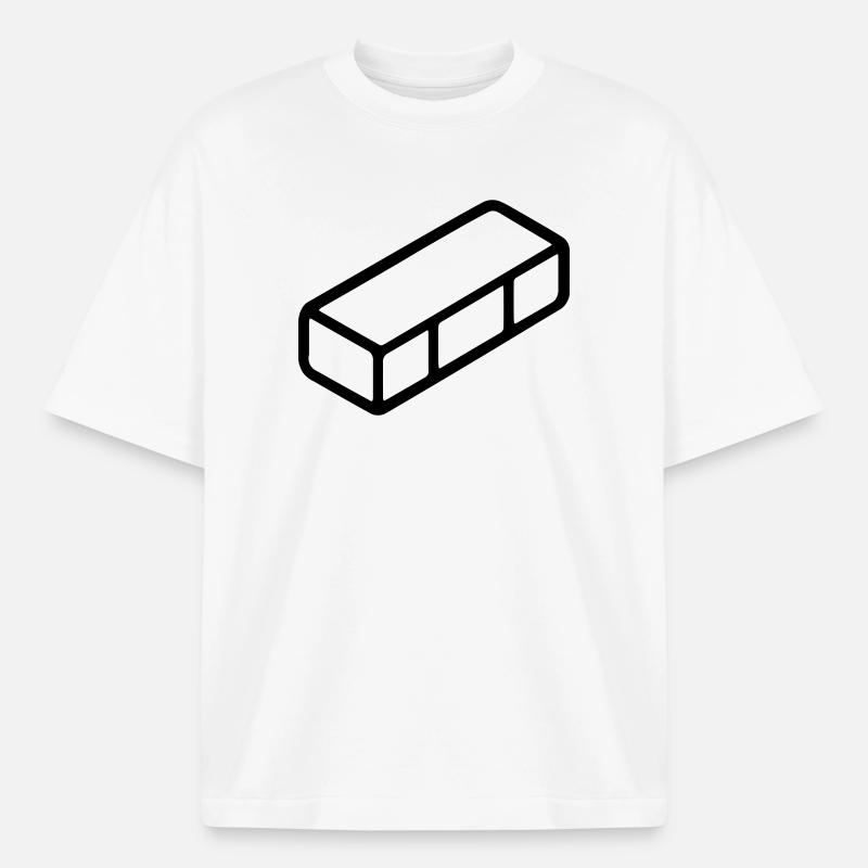 brick - Boxy Heavyweight Unisex Organic T-Shirt by Stanley/Stella - white
