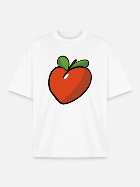 Peche_coeur - Boxy Heavyweight Unisex Organic T-Shirt by Stanley/Stella - white