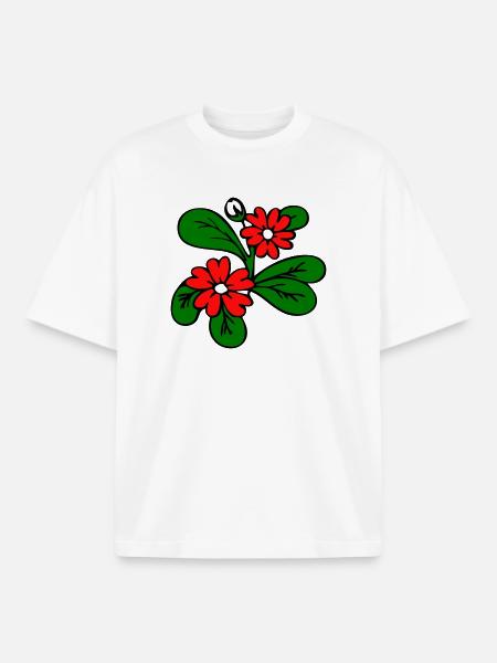 Blüten Fantasie - Boxy Heavyweight Unisex Organic T-Shirt von Stanley/Stella - Weiß