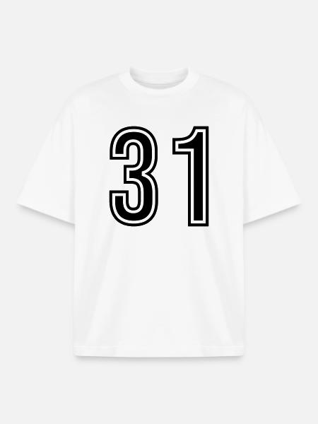 31 Number symbol - Boxy Heavyweight Unisex Organic T-Shirt by Stanley/Stella - white