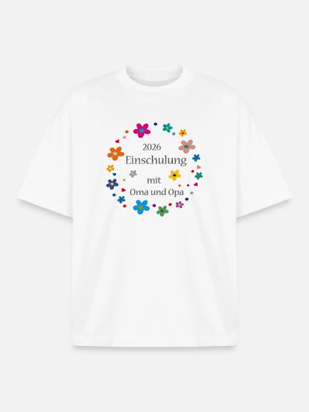 Einschulung 2026 - Boxy Heavyweight Unisex Organic T-Shirt von Stanley/Stella - Weiß