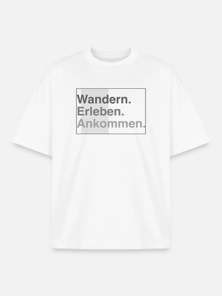 Wandern erleben - Boxy Heavyweight Unisex Organic T-Shirt von Stanley/Stella - Weiß
