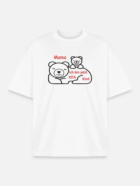 Kita Kind - Boxy Heavyweight Unisex Organic T-Shirt von Stanley/Stella - Weiß