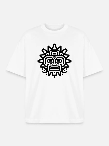 Aztec sun - Boxy Heavyweight Unisex Organic T-Shirt by Stanley/Stella - white
