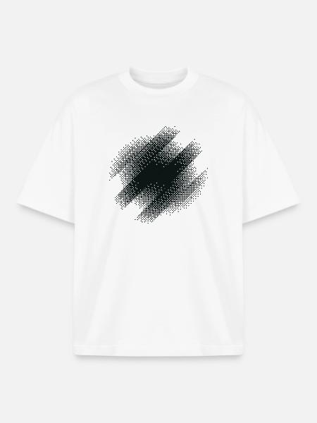 Burst Circle - Boxy Heavyweight Unisex Organic T-Shirt by Stanley/Stella - white