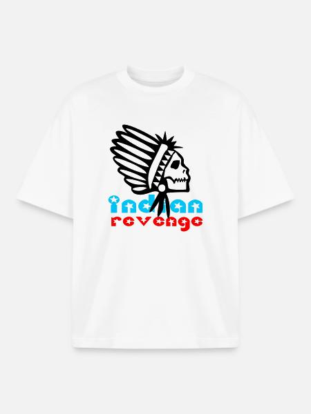 Indian Skull Revenge - Boxy Heavyweight Unisex Organic T-Shirt von Stanley/Stella - Weiß