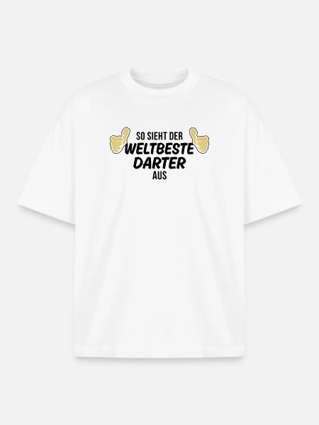 der weltbeste darter - Boxy Heavyweight Unisex Organic T-Shirt von Stanley/Stella - Weiß